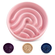 vancasso gamelle anti-glouton rose vue de face, discrète et stable