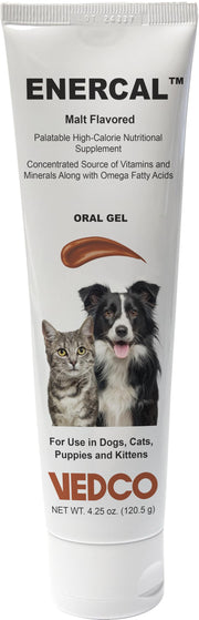 Vedco Enercal Oral Gel emballage avant affichant informations produit et bénéfice appétence