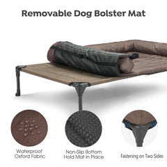 Veehoo chien allongé sur le lit en extérieur pour confort ventilé