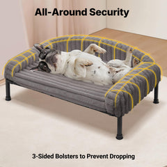 Veehoo chien utilisant le lit, confort et posture améliorés