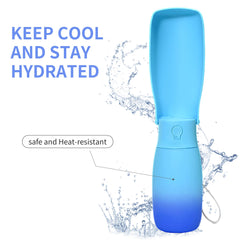 VEPOUYU abreuvoir pliable montré ouvert, facilite la boisson du chien