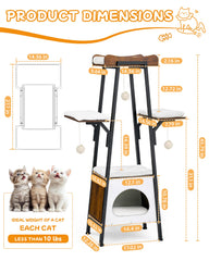 VERSASKY plateformes en hauteur illustrant sauts et zones d'observation pour chat