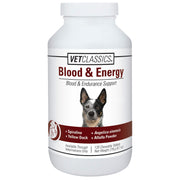 Vet Classics pot Blood & Energy montrant l'emballage et l'étiquette claire