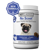 Vet Classics emballage avant montrant 120 soft chews pour soutien anal et confort