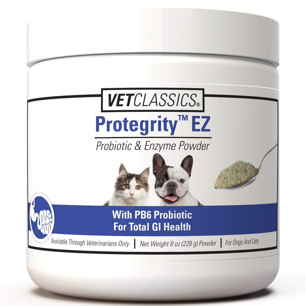 Vet Classics Protegrity EZ emballage face montrant l'étiquette claire et bénéfice digestif