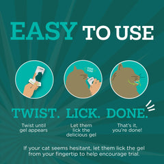 Vetality Twist + Lick appliqué sur gencive illustrant usage simple et rapide