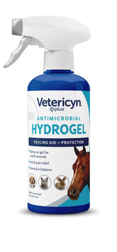 Vetericyn Plus flacon face montrant format 16 oz et application facile