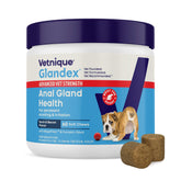 Vetnique Glandex boîte vue avant montrant 60 chews et information produit
