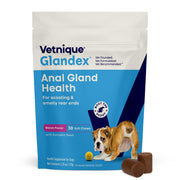 Vetnique Glandex emballage avant montrant le produit et apaisant