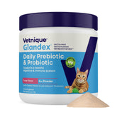 Vetnique Glandex emballage avant montrant la poudre au thon pour appétence