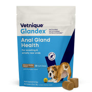 Vetnique Glandex emballage avant montrant dosage et bénéfice digestif