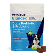 Vetnique Glandex emballage avant montrant le format 30 unités et bénéfice digestion
