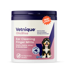 Vetnique Oticbliss emballage avant montrant produit prêt à l'emploi et bénéfice hygiène