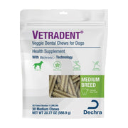 Vetradent emballage devant montrant 30 chews et informations produit