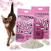 VETRESKA emballage avant montrant double sac et étiquette fleur de cerisier