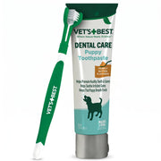 Vet's Best emballage avant du kit dentaire chiot montrant l'ensemble