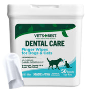 Vet's Best emballage 50 lingettes montrant format pratique et stockage