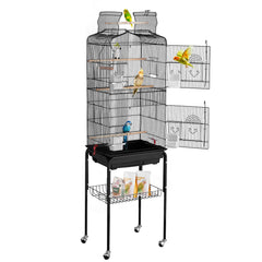 VEVOR cage vue frontale ouverte montrant accès supérieur pour interaction facile