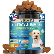 VICSOM emballage avant montrant 200 chews pour routine quotidienne