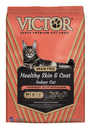 VICTOR paquet avant montrant la formule Healthy Skin & Coat et bénéfice pelage brillant