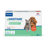 Virbac ANXITANE emballage avant montrant information produit et goût poulet