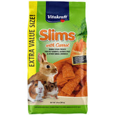Vitakraft Slims Carrot emballage avant montrant la portion pratique et ingrédients naturels