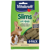 Vitakraft paquet avant montrant les sticks luzerne, plaisir naturel pour rongeurs