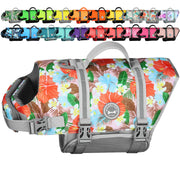 VIVAGLORY gilet flottant face avant orange floral, visibilité accrue