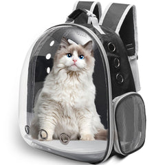 vivicreate sac à dos bulbe avant transparent montrant la vue pour le chat
