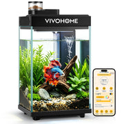 VIVOHOME aquarium vue avant montrant design compact et esthétique