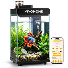 VIVOHOME aquarium vue avant montrant design compact et esthétique