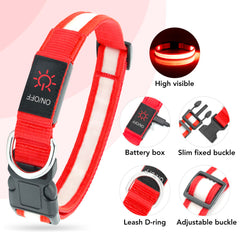 VIZPET collier LED gros plan matériau TPU et rembourrage pour confort