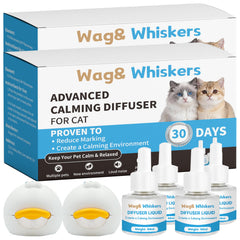 Wag and Whiskers diffuseur face avant montrant design compact et sécurité