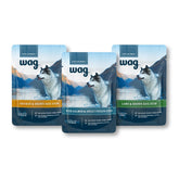 WAG sachet poulet face montrant ragoût appétissant et praticité