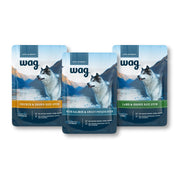 WAG sachet poulet face montrant ragoût appétissant et praticité