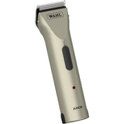 Wahl Arco face du kit champagne montrant la tondeuse et son boîtier pratique