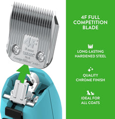 Wahl lame 4F montée sur tondeuse facilitant installation rapide