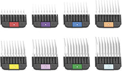 Wahl pack avant montrant les peignes multicolores, organisation claire et durable