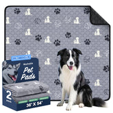 WanpeeGoo vue avant du tapis gris lot de 2 protège sols et meubles
