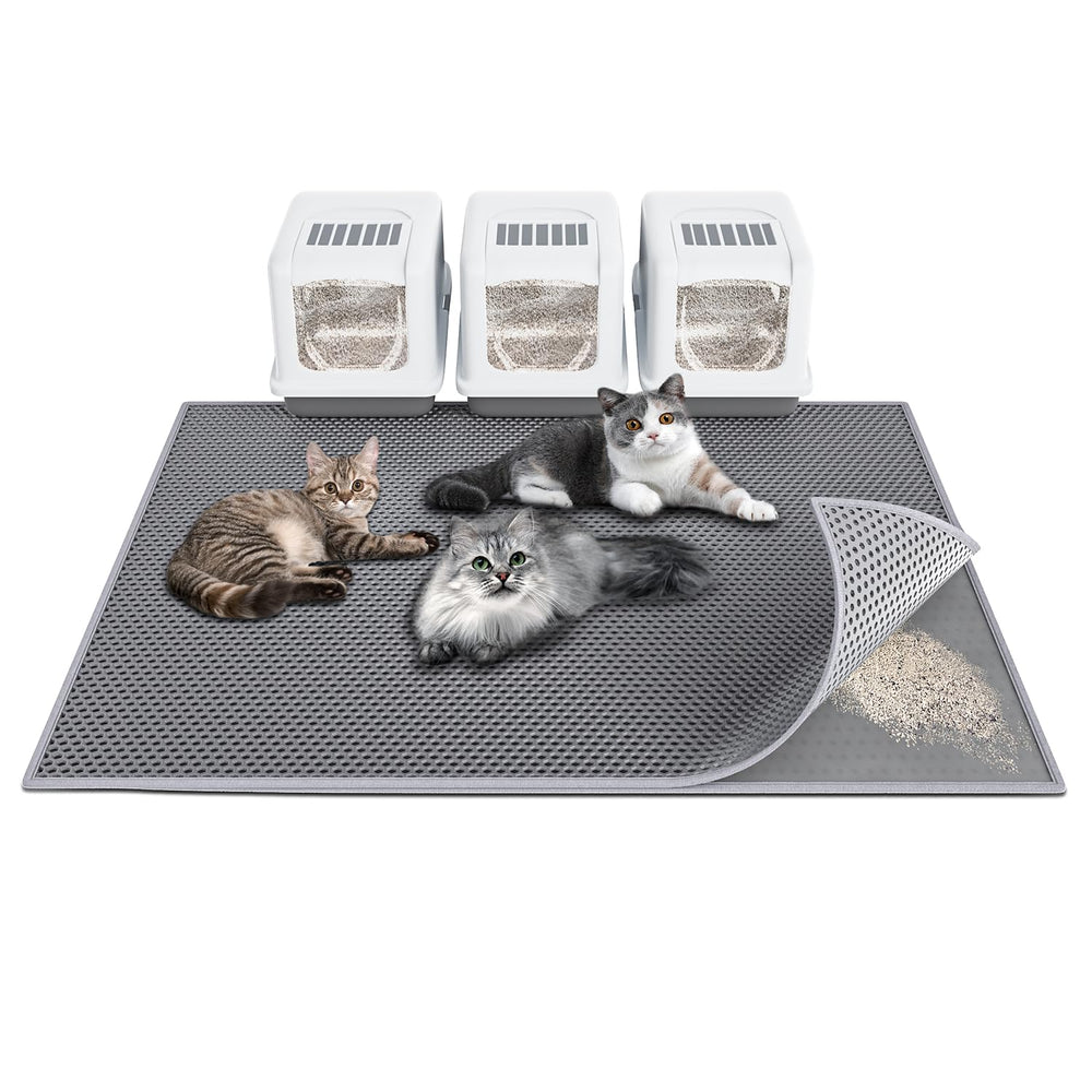 Waretary tapis face avant montrant surface grise et grand format, réduit la dispersion
