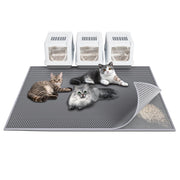 Waretary tapis face avant montrant surface grise et grand format, réduit la dispersion