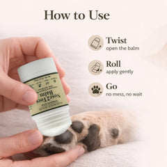 Warewoof House application sur patte illustrant protection avant promenade