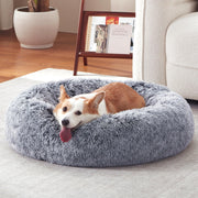 Warmrest lit donut vue face montrant un nid douillet et confortable