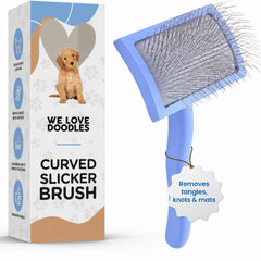 We Love Doodles brosse courbée vue de face pour démêler efficacement