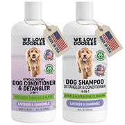 We Love Doodles flacon devant lavande montrant packaging clair et bénéfice nettoyage