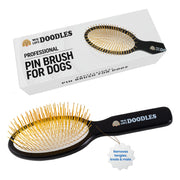 We Love Doodles brosse face avant montrant design ergonomique et picots pour toilettage efficace