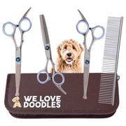 We Love Doodles kit face montrant les quatre outils pour toilettage précis
