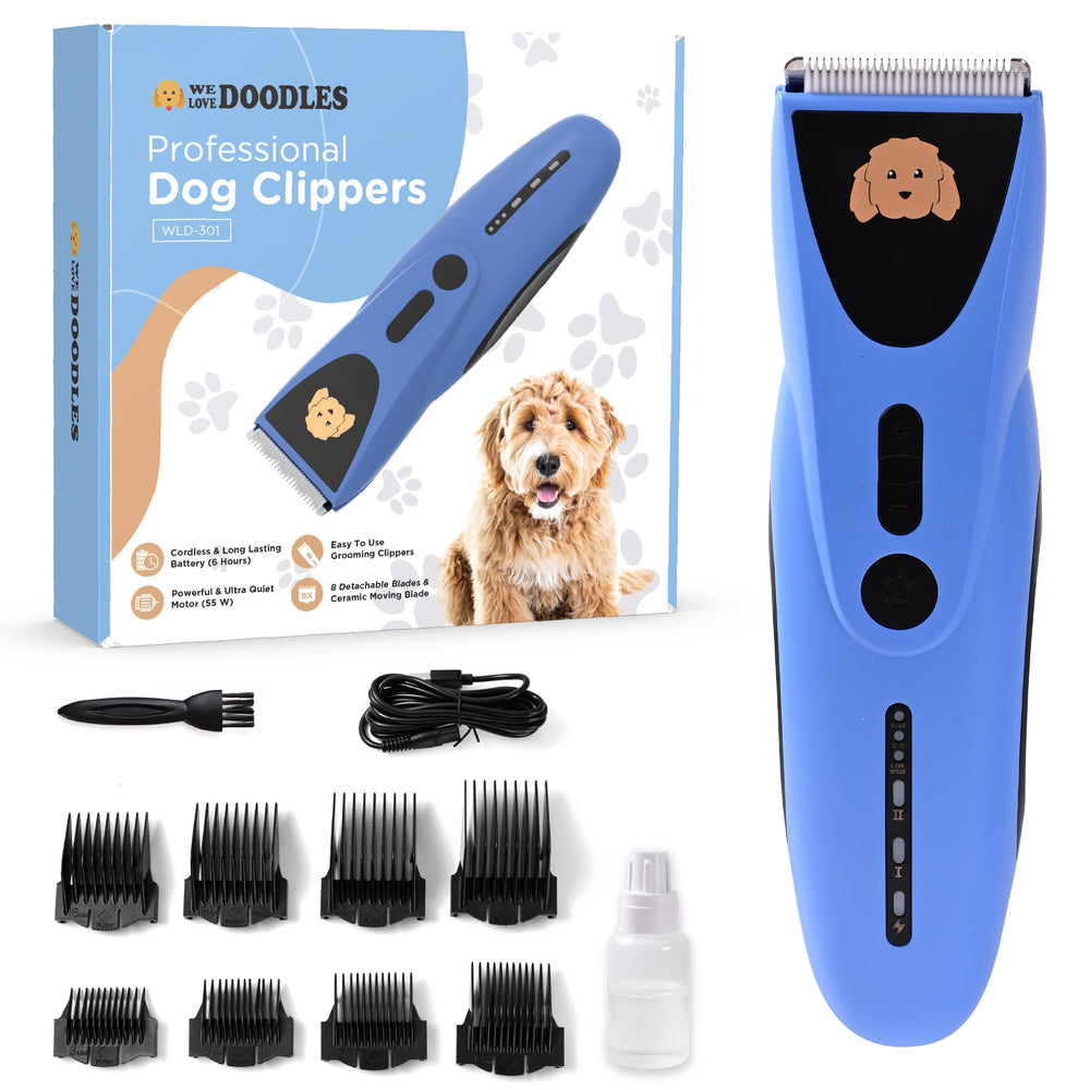 We Love Doodles tondeuse face avant montrant design ergonomique et prise en main confortable