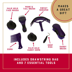 Weaver Equine grattoir double-face montrant lame et dents efficaces pour saleté