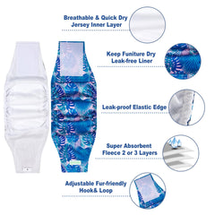 weegreeco gros plan du noyau absorbant cousu pour une absorption efficace